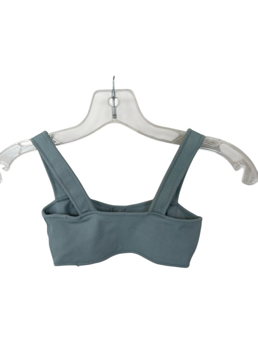 Set Active Size XS Slate Nylon Blend Ribbed Cups Athletic sports bra Slate / XS