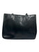 Longchamp Black Leather Logo Toggle Clasp Tote Bag Black / L