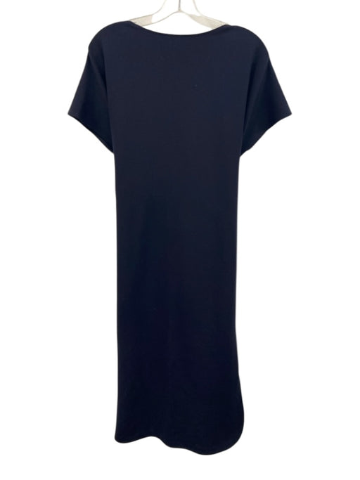 Ann Mashburn Size L Navy Blue Tie Waist Split Hem Midi Dress Navy Blue / L