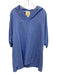 Emily McCarthy Size M Cornflower Blue Linen Blend notched collar Dress Cornflower Blue / M