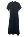Tuckernuck Size S Black Rayon Blend Pockets Button Down Short Sleeve Maxi Dress Black / S