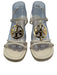 Tory Burch Shoe Size 9 Beige Leather Gold Tone Hardware Logo Slingback Wedges Beige / 9