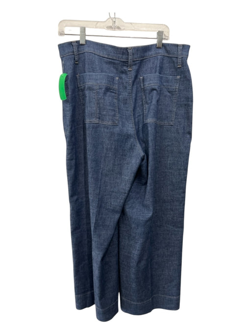 Everlane Size 32 Medium Wash Hemp & Cotton High Rise Button Fly Wide Leg Pants Medium Wash / 32