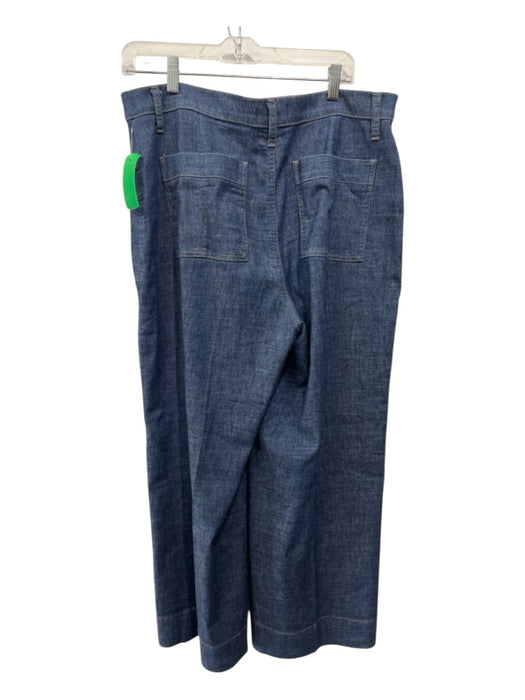 Everlane Size 32 Medium Wash Hemp & Cotton High Rise Button Fly Wide Leg Pants Medium Wash / 32