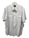 Wrangler Size XL White Synthetic Stripe Western Button Down Men's Short Sleeve XL