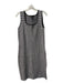 Saks Fifth Avenue Size S Black & White Rayon Blend Square Neck Sleeveless Dress Black & White / S