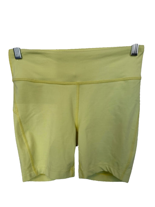 Outdoor Voices Size S Yellow Nylon Blend High Waist Bike Short Athletic Shorts Yellow / S