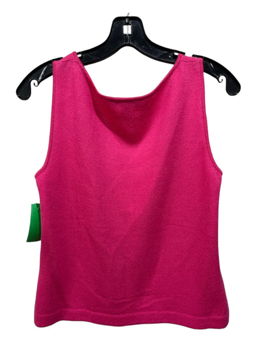 St John Size S Pink Wool Sleeveless Square Neck Top Pink / S