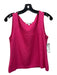 St John Size S Pink Wool Sleeveless Square Neck Top Pink / S