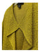 St John Size S Yellow Rayon & Cotton Open Rose Drop Shoulder Lapel Cardigan Yellow / S