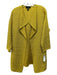 St John Size S Yellow Rayon & Cotton Open Rose Drop Shoulder Lapel Cardigan Yellow / S