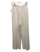 St John Collection Size 4 Cream Wool Elastic Waist Pleat Detail Straight Pants Cream / 4