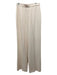 St John Collection Size 4 Cream Wool Elastic Waist Pleat Detail Straight Pants Cream / 4