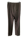 Doncaster Size 10 Brown Poly Blend Vertical Pinstripe Hook & Button Pants Brown / 10