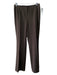 Doncaster Size 10 Brown Poly Blend Vertical Pinstripe Hook & Button Pants Brown / 10