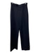 St John Basics Size 4 Black Wool Elastic Waist Pleated Straight Pants Black / 4