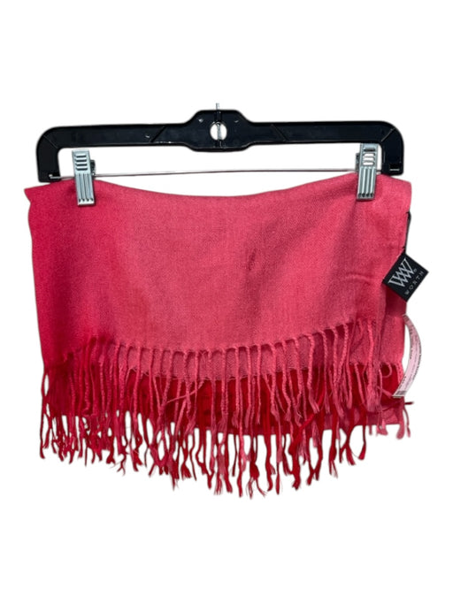 Worth Pink Acrylic Tassel Ombre scarf Pink / One Size