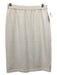 St. John Collection Size 6 Cream Wool Blend Elastic Waist Skirt Cream / 6