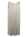 St John Collection Size 6 Cream Wool Elastic Waist Pleat Detail Straight Pants Cream / 6