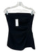 Proenza Schouler Size 6 Black Viscose Strapless Ruched Crepe Side Zip Top Black / 6