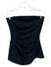 Proenza Schouler Size 6 Black Viscose Strapless Ruched Crepe Side Zip Top Black / 6