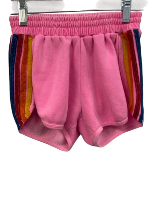 Aviator Nation Size XS neon pink & multi Polyester Blend Side Stripe Shorts neon pink & multi / XS