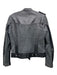 Blank NYC Size S Gray & Black Leather & Cotton Moto Suede Zip Zip Pocket Jacket Gray & Black / S