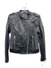 Blank NYC Size S Gray & Black Leather & Cotton Moto Suede Zip Zip Pocket Jacket Gray & Black / S