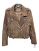 Blank NYC Size M Brown Leather Moto Silver Hardware Zip Jacket Brown / M