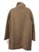 J Crew Size 2 Brown Wool Blend Mock Neck Button Zip Coat Brown / 2