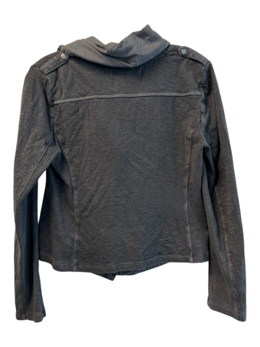 Saturday Sunday Size SP Gray Cotton Button Front High Neck Pockets Jacket Gray / SP