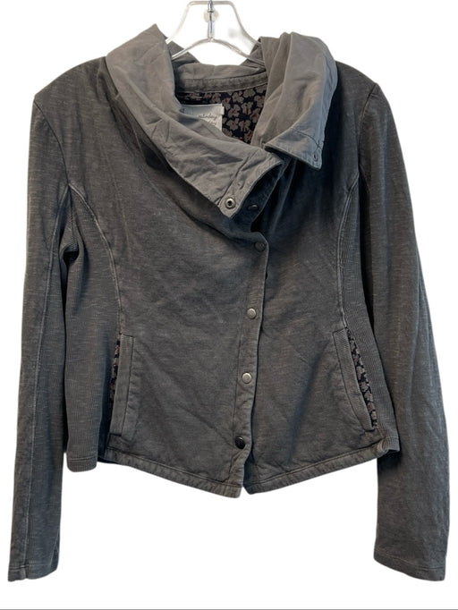 Saturday Sunday Size SP Gray Cotton Button Front High Neck Pockets Jacket Gray / SP
