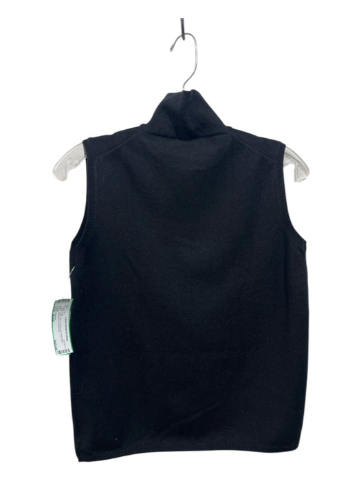 Agnona Size M/44 Black Cashmere High Neck Sleeveless Top Black / M/44