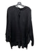 Roland Mouret Size S Black Silk Blend Textured V Neck Long Sleeve Top Black / S