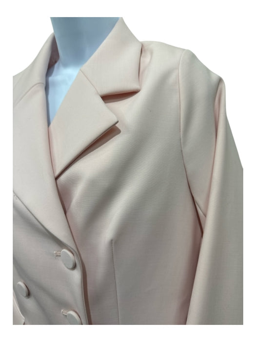 Adam Lippes Size 8 Blush Pink Virgin Wool Blend Double Breast Blazer Jacket Blush Pink / 8