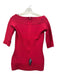 Herve Leger Size L Red Rayon Blend Off Shoulder Ribbed Half Sleeve Bandage Top Red / L