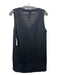 Donna Karan Size M Black Silk Chunky Knit V Neck Sleeveless Top Black / M