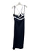 Staud Size M Navy Rayon Blend White Trim Criss Cross Midi Dress Navy / M