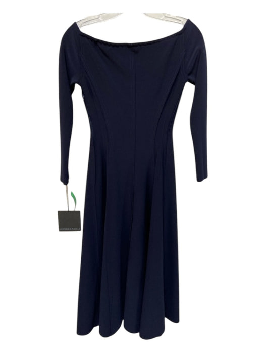 Norma kamali Size XS/34 Navy Long Sleeve Off Shoulder Midi Dress Navy / XS/34