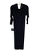 Norma kamali Size S Black Polyester Blend Draped Long Sleeve Waist tie Dress Black / S