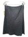 Agnona Size 44 Black Linen Blend Side Zip Skirt Black / 44