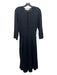 Anna Sammarone Size 42/10 Black Wool Knit Long Sleeve Pleated Lace Dress Black / 42/10