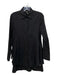 Donna Karan Size XS Black Cotton Blend Button Down Long Sleeve Collared Dress Black / XS