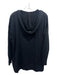 Lafayette 148 Size S Black Cotton & Viscose Blend Hoodie Knit Side Slits Top Black / S