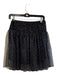 Free People Size Medium Black Polyester Blend Tiered Elastic Waist Skirt Black / Medium