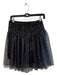 Free People Size Medium Black Polyester Blend Tiered Elastic Waist Skirt Black / Medium