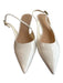 Franco Sarto Shoe Size 9.5 Cream Manmade Material Patent Pointed Toe Shoes Cream / 9.5