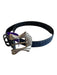 No Brand Navy Snakeskin Silver Buckle Belts Navy / Large