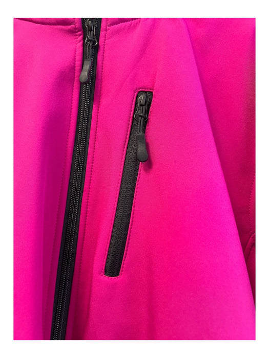 Creatmo us Size L Hot pink Polyester Fleece Lined Water proof Hooded Coat Hot pink / L