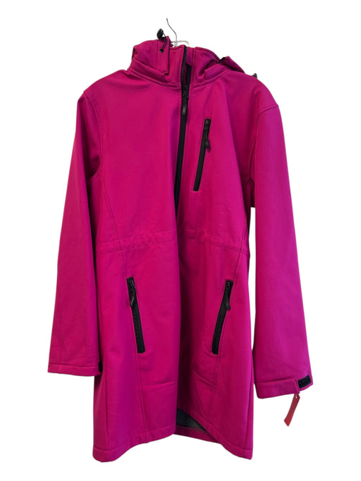 Creatmo us Size L Hot pink Polyester Fleece Lined Water proof Hooded Coat Hot pink / L